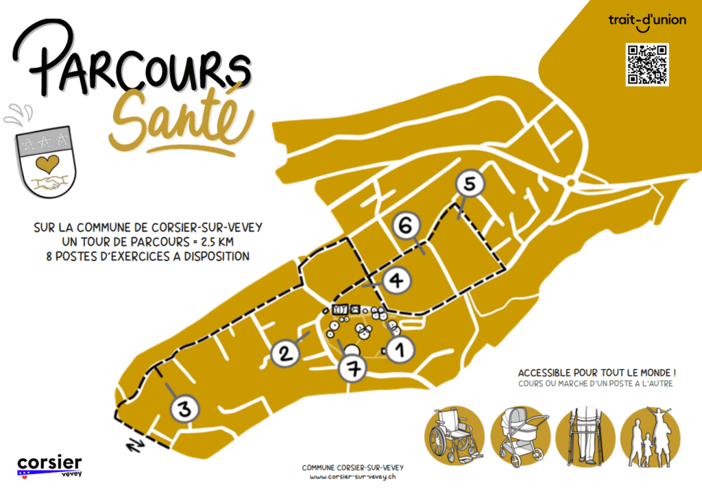 Plan Parcours Santé Corsier Sur Vevey (29.7 X 21 Cm)(2) 